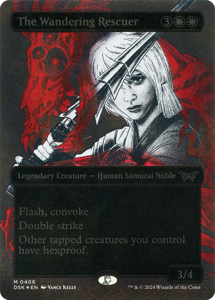 The Wandering Rescuer (DSK-406) - Duskmourn: House of Horror: (Showcase) (Borderless) Foil