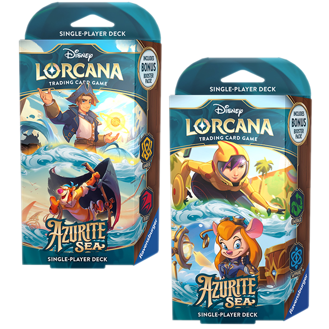 Disney Lorcana: Azurite Sea Starter Deck Set of 2 - Poke-Collect