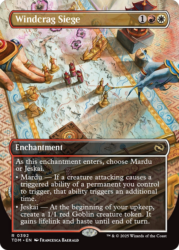 Windcrag Siege (TDM-392) - Tarkir: Dragonstorm: (enchantment) (Borderless) - Poke-Collect