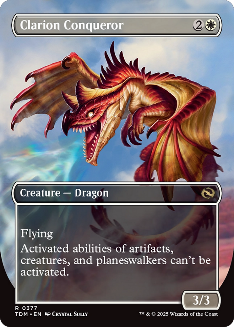Clarion Conqueror // Clarion Conqueror (TDM-377) - Tarkir: Dragonstorm (Borderless) Foil - Poke-Collect
