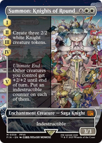 Summon: Knights of Round (FIN-359) - FINAL FANTASY: (enchantment) (Borderless) Foil - Poke-Collect