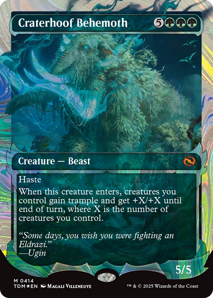 Craterhoof Behemoth (TDM-414) - Tarkir: Dragonstorm: (Showcase) (Borderless) Foil - Poke-Collect