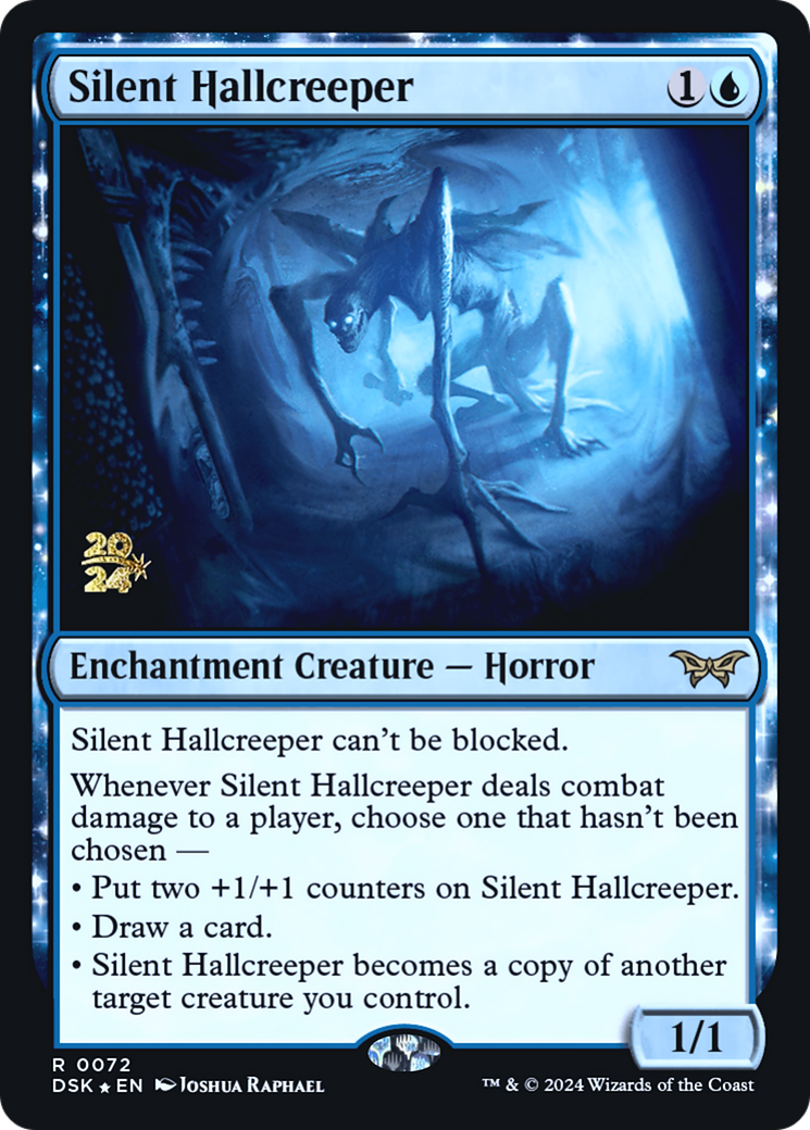 Silent Hallcreeper (PRE-072) - Duskmourn: House of Horror Promos: (enchantment) Foil - Poke-Collect