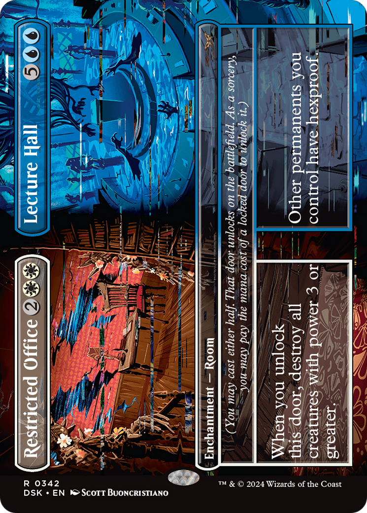 Restricted Office // Lecture Hall (DSK-342) - Duskmourn: House of Horror (Borderless) Foil