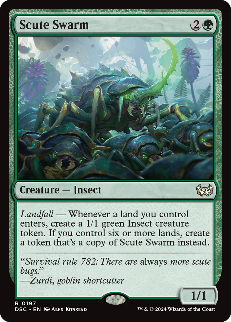 Scute Swarm (DSC-197) - Duskmourn: House of Horror Commander - Poke-Collect