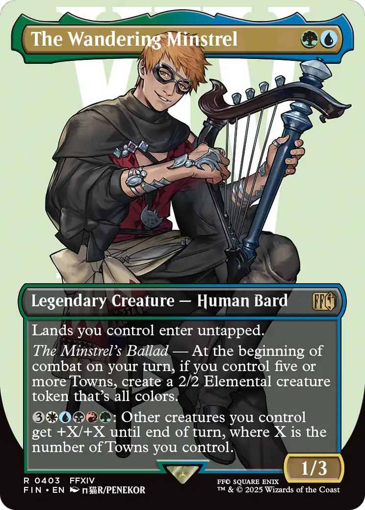 The Wandering Minstrel (FIN-403) - FINAL FANTASY (Borderless) Foil - Poke-Collect
