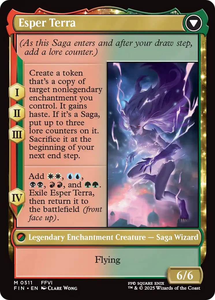 Terra, Magical Adept // Esper Terra (FIN-511) - FINAL FANTASY: (enchantment, Extended Art) Foil - Poke-Collect
