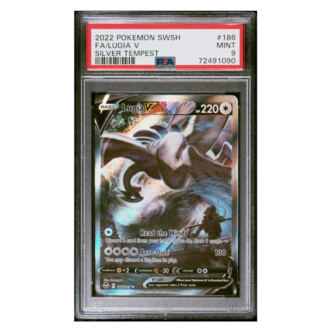 Lugia V Alternate Art Silver Tempest #186 PSA 9 Lugia V Alternate Art Silver Tempest #186 PSA 9