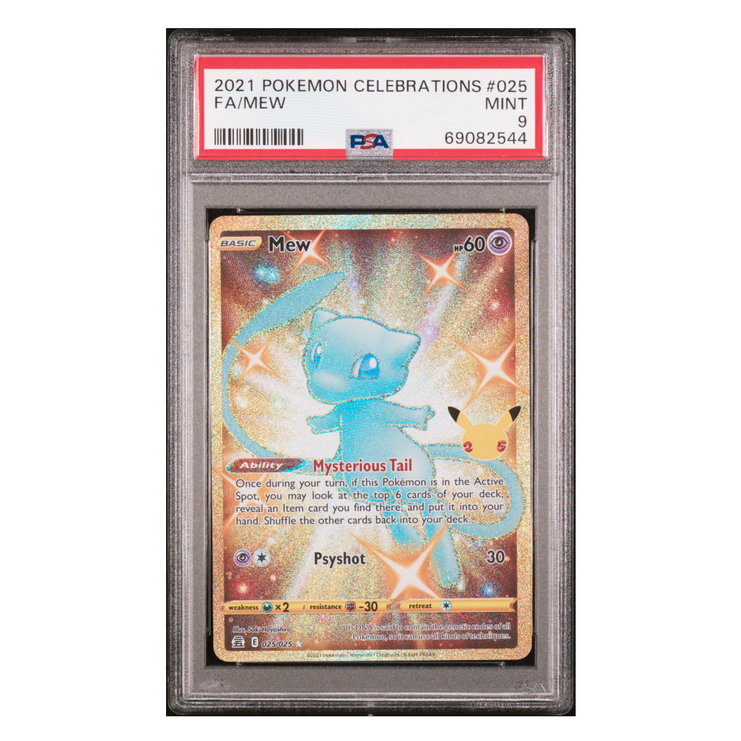 Mew Gold Full Art Celebrations #025 PSA 9 Mew Gold Full Art Celebrations #025 PSA 9