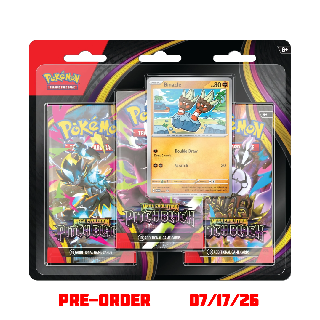mega pack pokemon cards Mega Evolution: Pitch Black 3-Pack Blister (Early Bird Special)