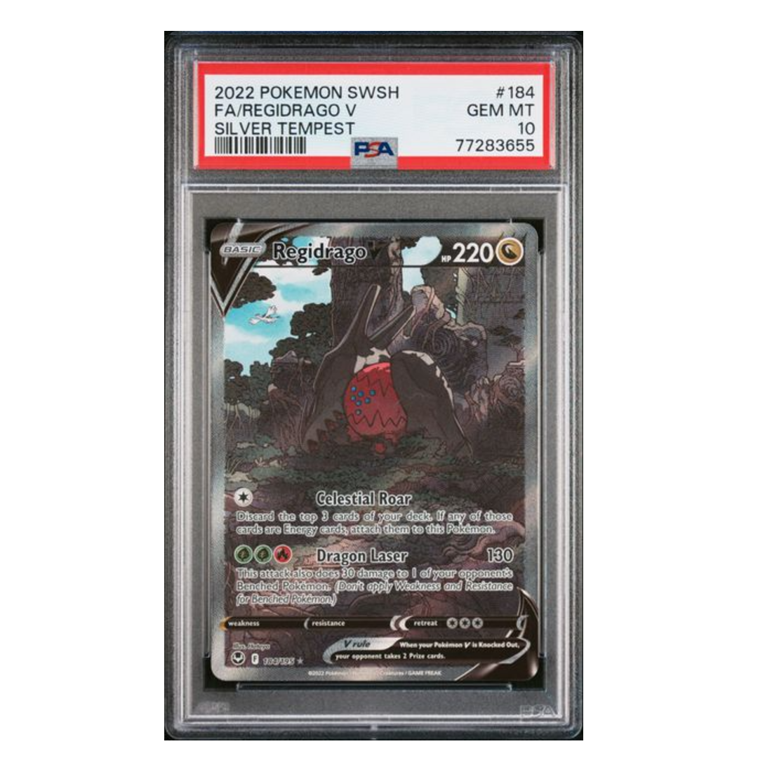 Regidrago V Alternate Art Silver Tempest #184 PSA 10 Regidrago V Alternate Art Silver Tempest #184 PSA 10