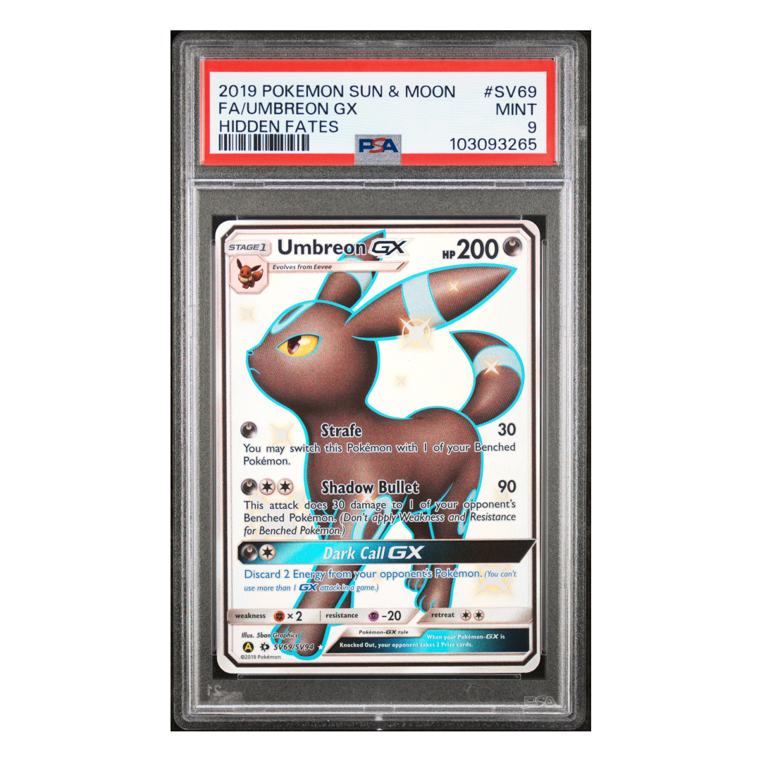 Umbreon GX Full Art Shiny Hidden Fates #SV69 PSA 9 Umbreon GX Full Art Shiny Hidden Fates #SV69 PSA 9