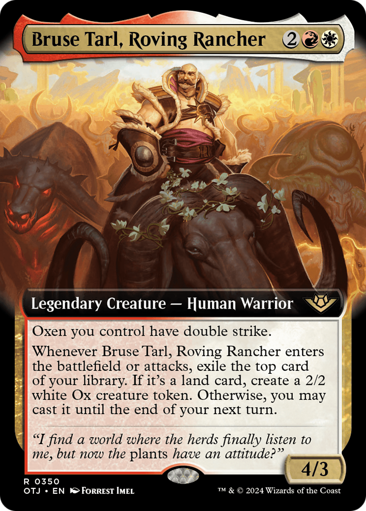 Bruse Tarl, Roving Rancher (OTJ-350) - Outlaws of Thunder Junction: (Extended Art) Foil - Poke-Collect