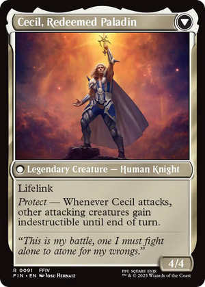 Cecil, Dark Knight // Cecil, Redeemed Paladin (FIN-091) - FINAL FANTASY - Poke-Collect