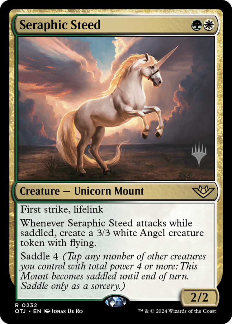 Seraphic Steed (PPOTJ-232) - Outlaws of Thunder Junction Promos - Poke-Collect
