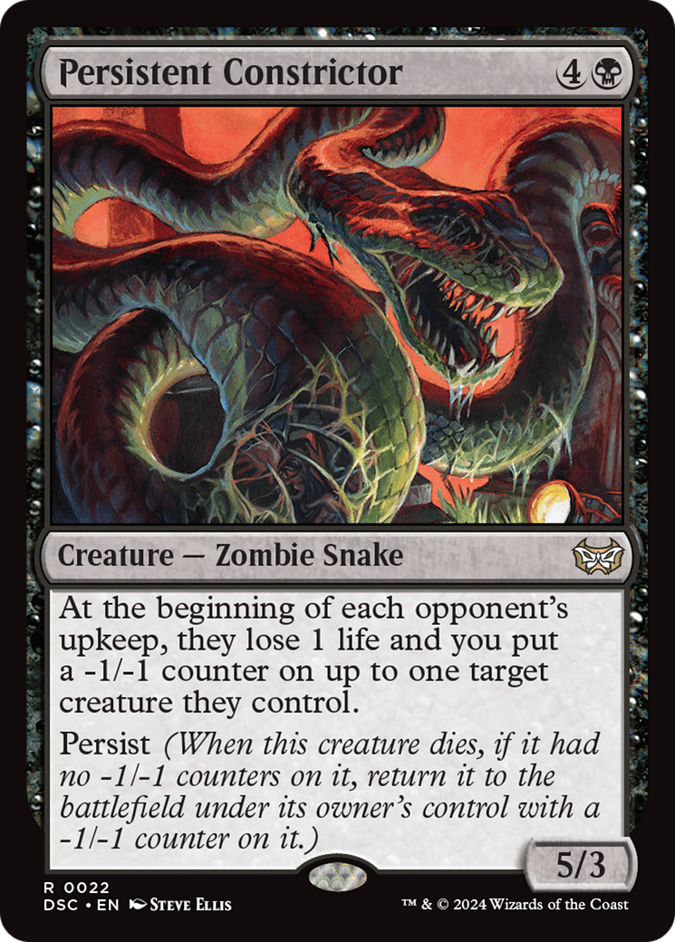 Persistent Constrictor (DSC-022) - Duskmourn: House of Horror Commander - Poke-Collect