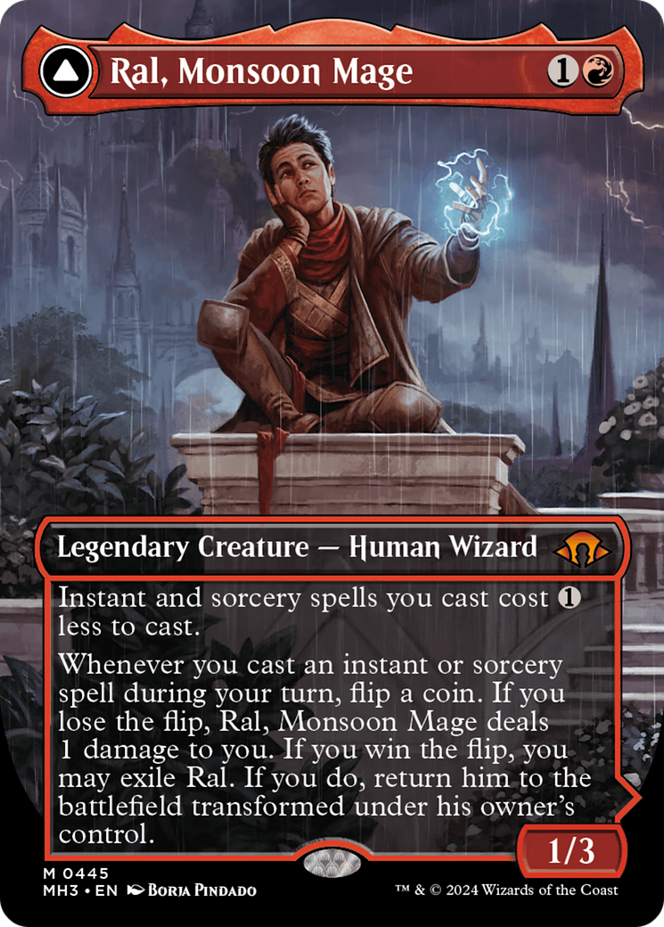 Ral, Monsoon Mage (Borderless) (MH3-445) - Modern Horizons 3 (Borderless) Foil