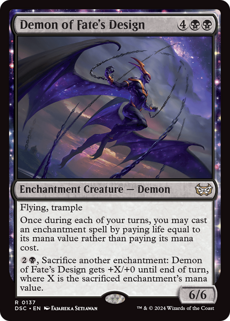 Demon of Fate's Design (DSC-137) - Duskmourn: House of Horror Commander - Poke-Collect
