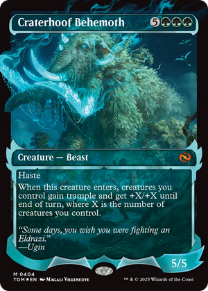 Craterhoof Behemoth (TDM-404) - Tarkir: Dragonstorm: (Showcase) (Borderless) Foil - Poke-Collect
