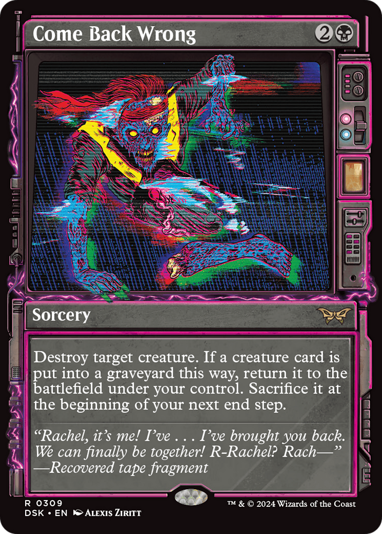 Come Back Wrong (DSK-309) - Duskmourn: House of Horror: (Showcase) - Poke-Collect