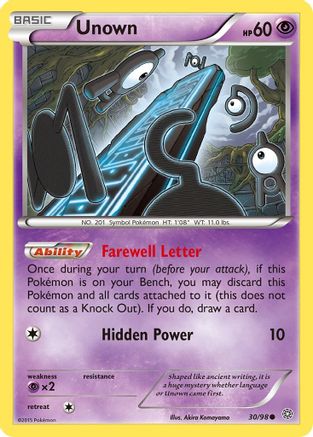 Unown 30/98 - Ancient Origins - Poke-Collect