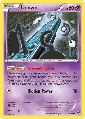 Unown 30/98 - Ancient Origins Reverse Holofoil - Poke-Collect