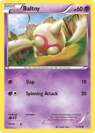 Baltoy (31) 31/98 - XY  Ancient Origins - Poke-Collect