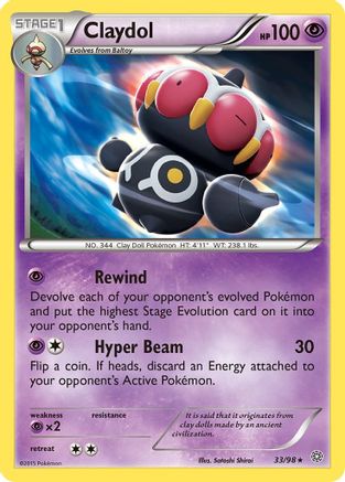 Claydol 33/98 - XY  Ancient Origins Reverse Holofoil - Poke-Collect