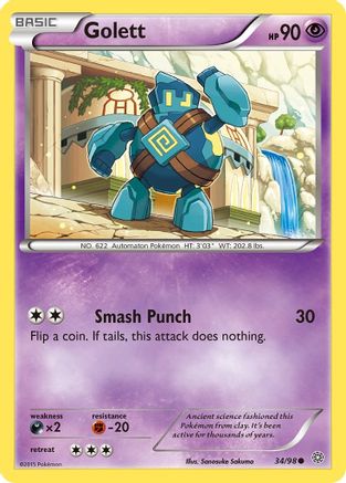 Golett 34/98 - XY  Ancient Origins Reverse Holofoil - Poke-Collect