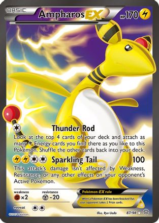 Ampharos EX (87 Full Art) 87/98 - XY  Ancient Origins Holofoil - Poke-Collect