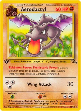 Aerodactyl (16) 16/62 - Fossil 1st Edition - Poke-Collect