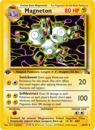 Magneton 26/62 - Fossil 1st Edition - Poke-Collect