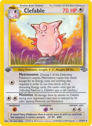 Clefable (17) 17/64 - Jungle 1st Edition - Poke-Collect