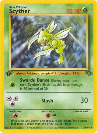Scyther 26/64 - Jungle 1st Edition - Poke-Collect