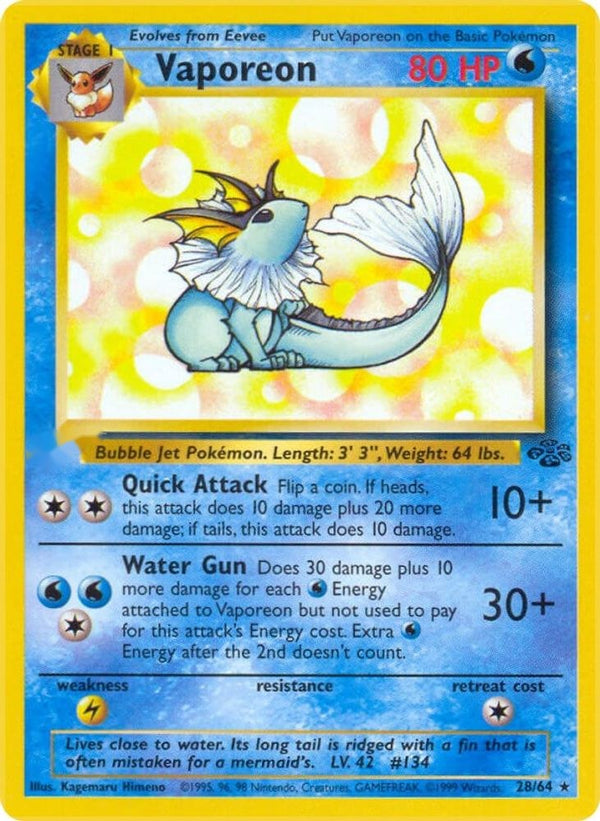 Vaporeon 28/64 - Jungle Unlimited - Poke-Collect