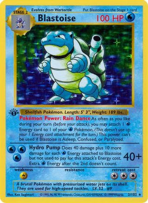 Blastoise 2 - Base Set Shadowless 1st Edition Holofoil