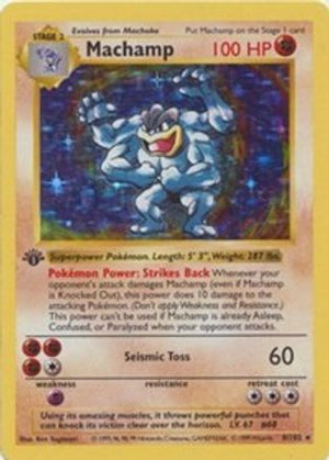 Machamp - 8/102 (Base Set Shadowless) 8 - Deck Exclusives 1st Edition Holofoil - Poke-Collect