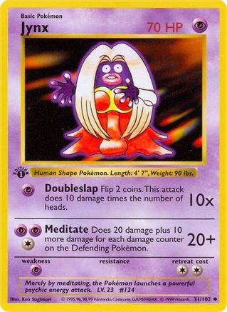 Jynx 31 - Base Set Shadowless 1st Edition - Poke-Collect