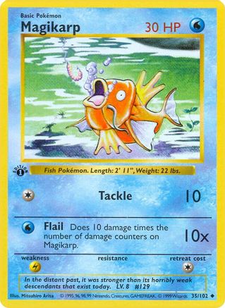 Magikarp 35 - Base Set Shadowless Unlimited - Poke-Collect