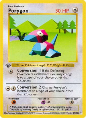 Porygon 39 - Base Set Shadowless Unlimited - Poke-Collect
