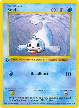Seel 41 - Base Set Shadowless Unlimited - Poke-Collect