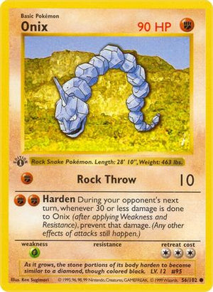Onix 56 - Base Set Shadowless Unlimited - Poke-Collect