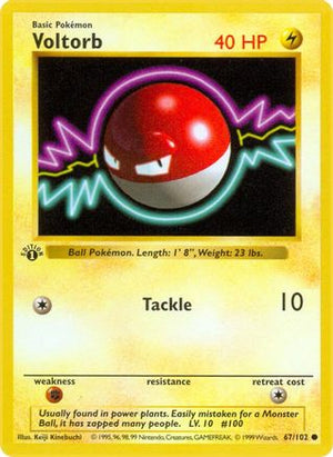 Voltorb 67 - Base Set Shadowless Unlimited - Poke-Collect