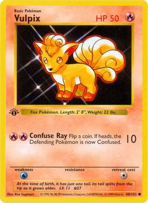Vulpix 68 - Base Set Shadowless Unlimited - Poke-Collect