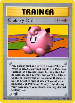 Clefairy Doll 70 - Base Set Shadowless Unlimited - Poke-Collect