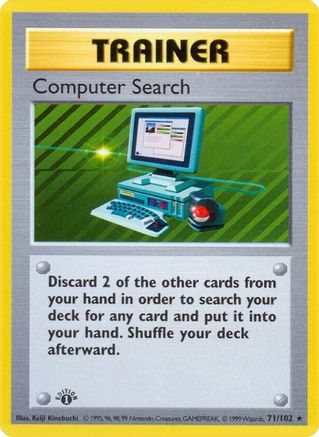 Computer Search 71 - Base Set Shadowless 1st Edition - Poke-Collect
