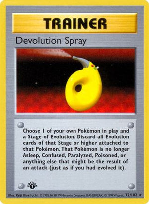 Devolution Spray 72 - Base Set Shadowless Unlimited