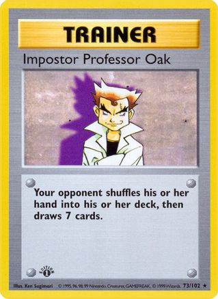 Impostor Professor Oak 73 - Base Set Shadowless 1st Edition - Poke-Collect