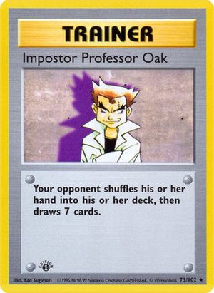 Impostor Professor Oak 73 - Base Set Shadowless 1st Edition - Poke-Collect