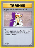 Impostor Professor Oak 73 - Base Set Shadowless Unlimited - Poke-Collect